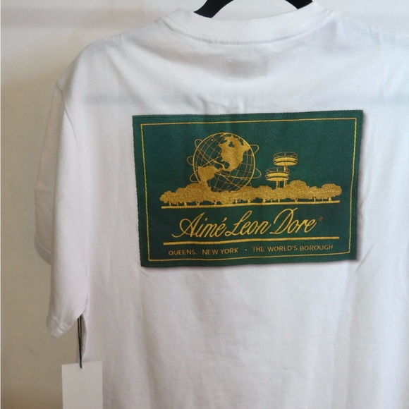 Aimé Leon Dore Unisphere Label Tee Bright White - Picture 3 of 4